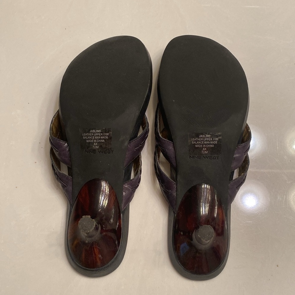 Nine West thong sandals size 7 1/2 - Picture 11 of 15
